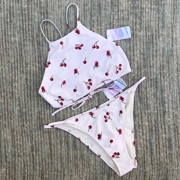 Other - NWT Cherry Cheeky Bikini set